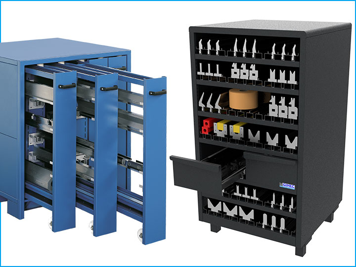 Storage cabinet for press brake tools